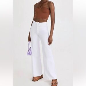 NWT Good American Good Waist Palazzo Pant in White size 29